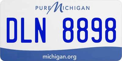 MI license plate DLN8898