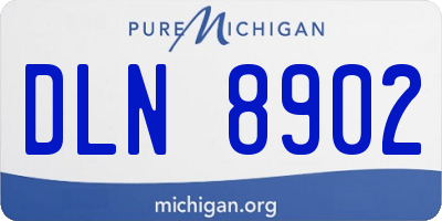 MI license plate DLN8902