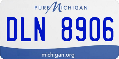 MI license plate DLN8906