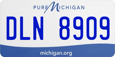 MI license plate DLN8909