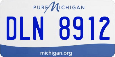 MI license plate DLN8912