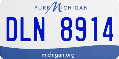 MI license plate DLN8914