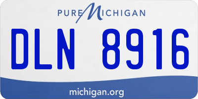 MI license plate DLN8916