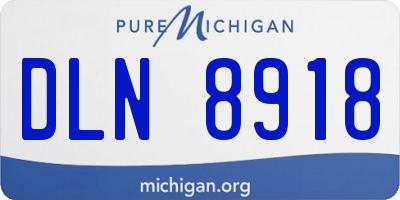 MI license plate DLN8918