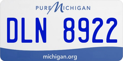 MI license plate DLN8922