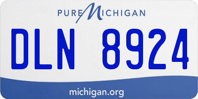 MI license plate DLN8924
