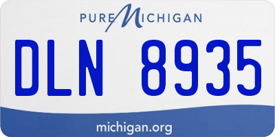MI license plate DLN8935