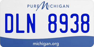 MI license plate DLN8938