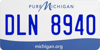 MI license plate DLN8940