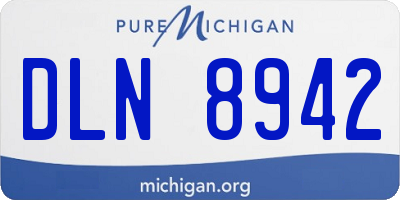 MI license plate DLN8942