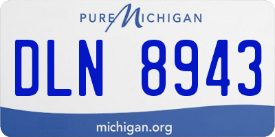 MI license plate DLN8943