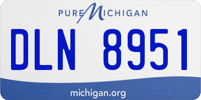MI license plate DLN8951