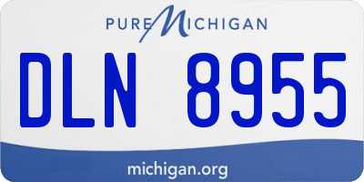 MI license plate DLN8955