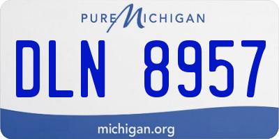 MI license plate DLN8957