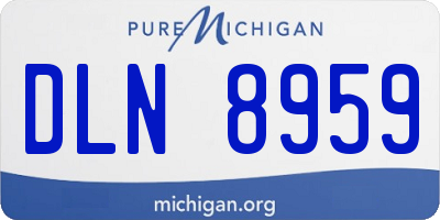 MI license plate DLN8959