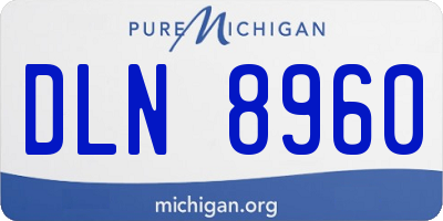 MI license plate DLN8960