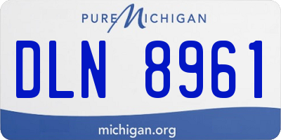 MI license plate DLN8961