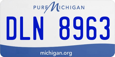 MI license plate DLN8963