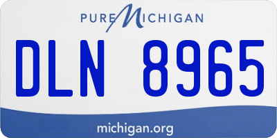 MI license plate DLN8965
