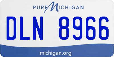 MI license plate DLN8966