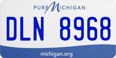 MI license plate DLN8968