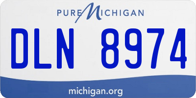 MI license plate DLN8974