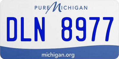 MI license plate DLN8977