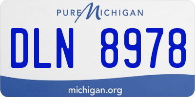 MI license plate DLN8978