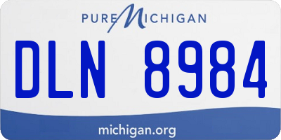 MI license plate DLN8984