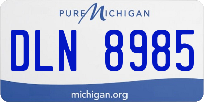 MI license plate DLN8985
