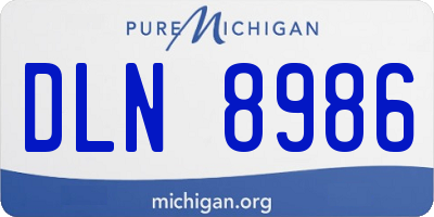 MI license plate DLN8986