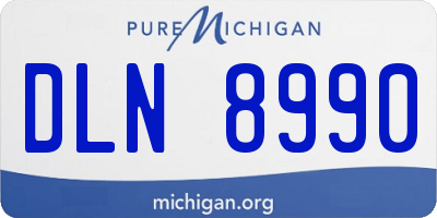 MI license plate DLN8990