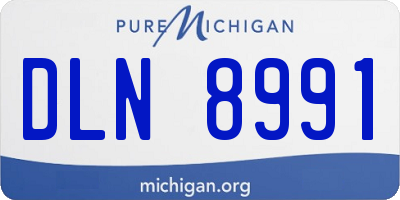MI license plate DLN8991