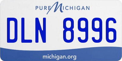MI license plate DLN8996