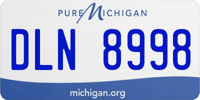 MI license plate DLN8998