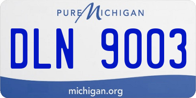MI license plate DLN9003