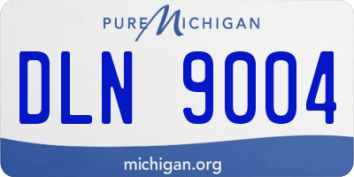 MI license plate DLN9004
