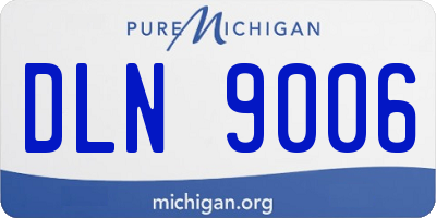 MI license plate DLN9006