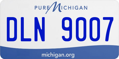 MI license plate DLN9007