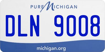 MI license plate DLN9008