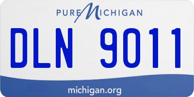 MI license plate DLN9011