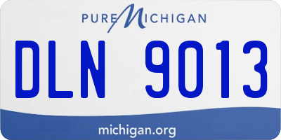 MI license plate DLN9013