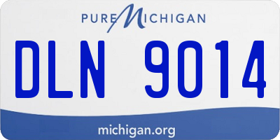 MI license plate DLN9014