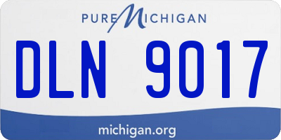 MI license plate DLN9017