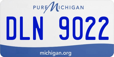 MI license plate DLN9022