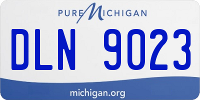 MI license plate DLN9023