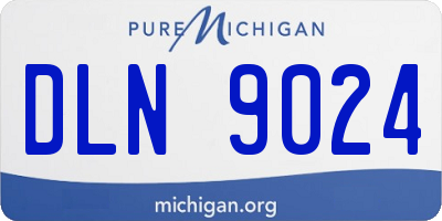 MI license plate DLN9024
