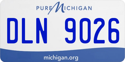 MI license plate DLN9026