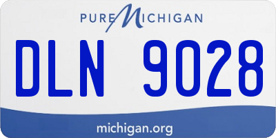 MI license plate DLN9028