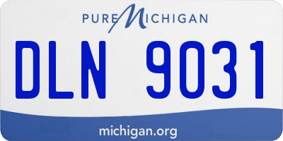 MI license plate DLN9031